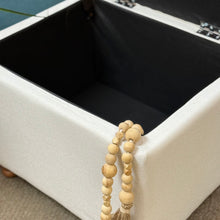 Load image into Gallery viewer, White Storage Ottoman
