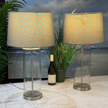 Load image into Gallery viewer, Glass/Silver Lamp
