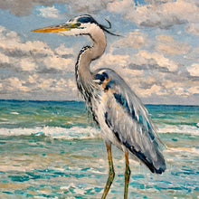 Load image into Gallery viewer, Blue Heron On Piling II
