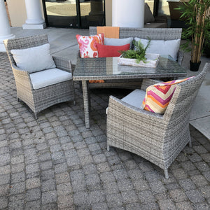 4PC Outdoor Grey Chat Set