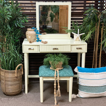 Load image into Gallery viewer, Cream Vanity W/Mirror &amp; Stool

