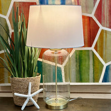 Load image into Gallery viewer, Clear Glass Seeded Lamp
