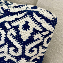 Load image into Gallery viewer, Navy Motif Pillow
