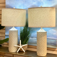 Load image into Gallery viewer, Beige Pyramid Textured Lamp
