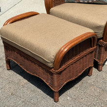 Load image into Gallery viewer, Classic Rattan Chair &amp; Ottoman
