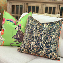 Load image into Gallery viewer, L.Green Monkey/Leopard Down Pillow
