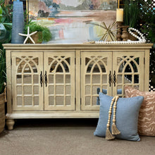 Load image into Gallery viewer, Beige 4DR Mirrored Cabinet
