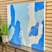 Load image into Gallery viewer, Handpainted Blue/White Abstract
