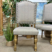 Load image into Gallery viewer, Grey Nailhead Dining Chair
