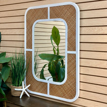 Load image into Gallery viewer, White Iron &amp; Cane Mirror

