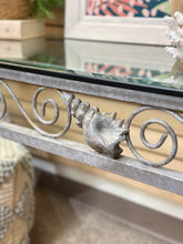 Load image into Gallery viewer, Metal Shell Motif Console &amp; Mirror
