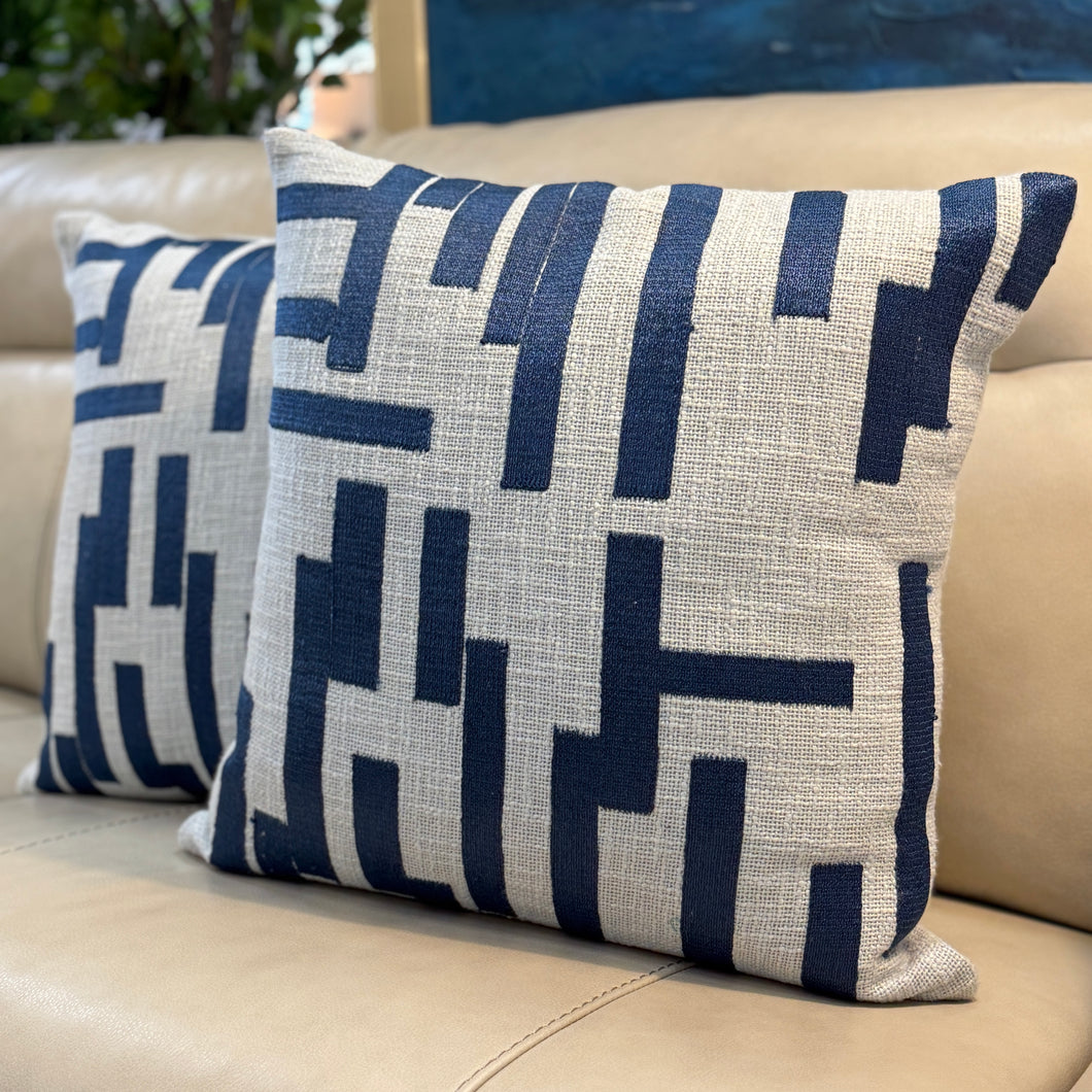 Indigo Abstract Pillow