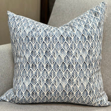 Load image into Gallery viewer, Blue Palm Linen Down Pillow
