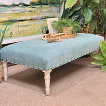 Load image into Gallery viewer, Vangaurd Blue Ottoman
