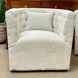 Warm White Swivel Chair