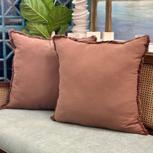 Load image into Gallery viewer, Dk Brown Fringe Pillow
