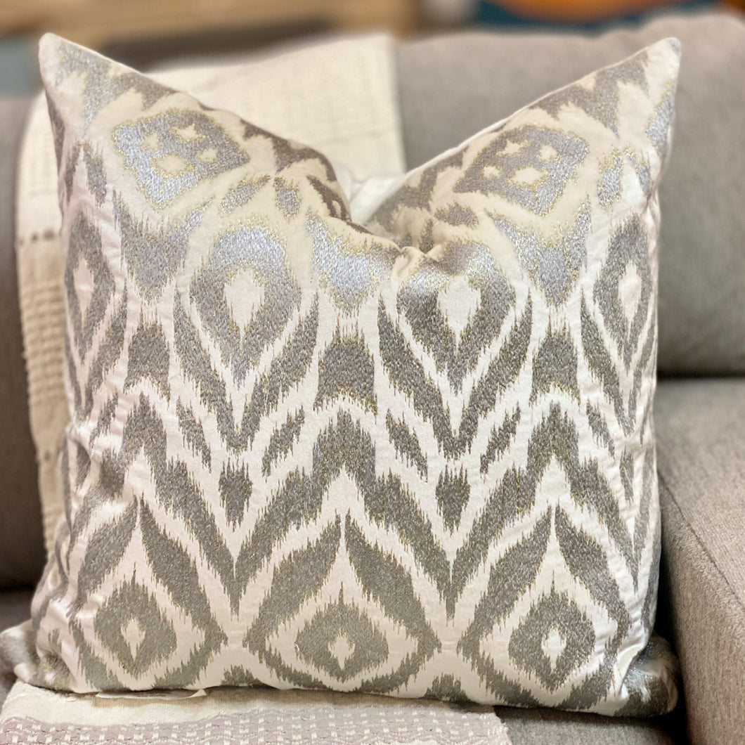 Silver/Ivory Down Pillow