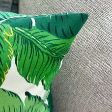 Load image into Gallery viewer, Green Hue Palm Outdoor Pillow
