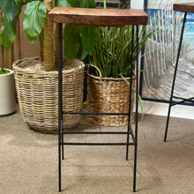 Load image into Gallery viewer, S/2 Wood/Metal Barstools
