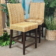 Load image into Gallery viewer, Set/2 Seagrass Counter Stools
