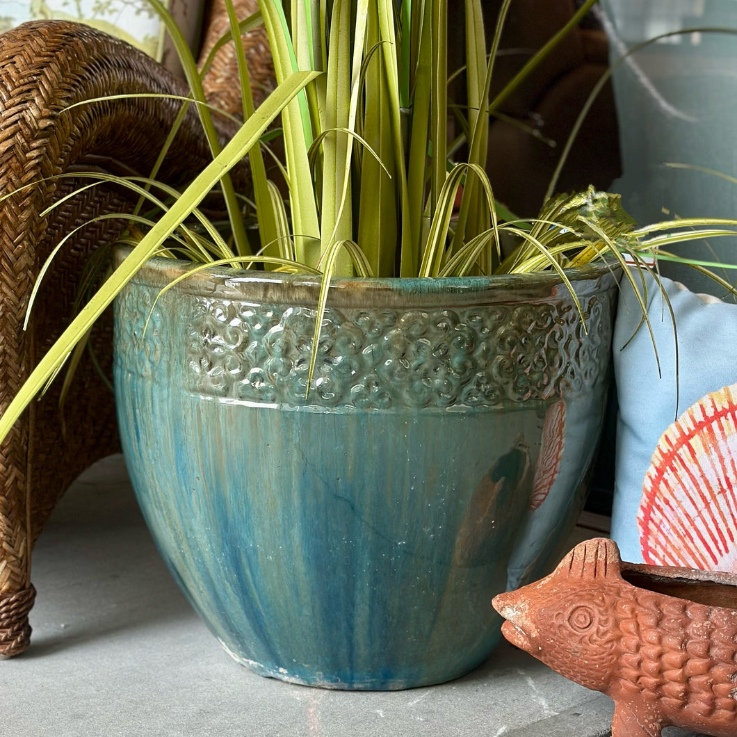 LG Glazed Green Planter