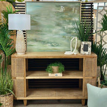 Load image into Gallery viewer, Cane/Wood Console
