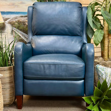 Load image into Gallery viewer, Teal Leather-Like Recliner
