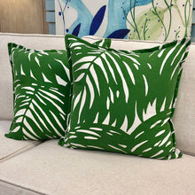 Load image into Gallery viewer, Green Palm Outdoor Pillow

