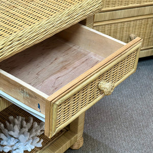 Natural Wicker Nightstand