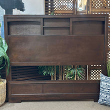 Load image into Gallery viewer, Queen Mocha Shelf Bed
