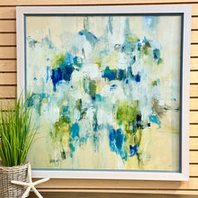 Load image into Gallery viewer, Framed Blue/Green Abstract
