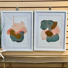 Load image into Gallery viewer, Teal/Blush Abstract I

