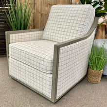 Load image into Gallery viewer, Plaid Swivel Chair w/ Wood Trim
