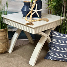 Load image into Gallery viewer, White Trestle Side Table
