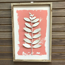 Load image into Gallery viewer, Pink Metal Leaf Art III
