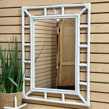 Load image into Gallery viewer, White Rattan Mirror
