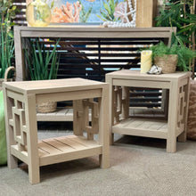 Load image into Gallery viewer, Geometric Wood Side Table
