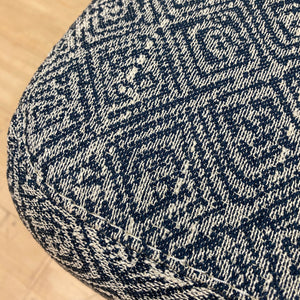 Navy Patterned Ottoman