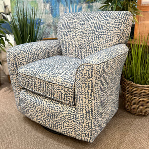 Blue & White Swivel Glider