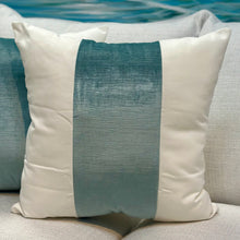 Load image into Gallery viewer, Aquamarine Velvet Panel Pillow
