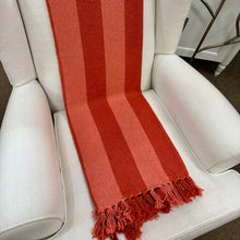 Load image into Gallery viewer, Red/Pink Striped Cotton Throw
