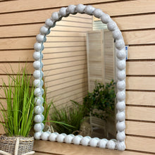 Load image into Gallery viewer, Washed White Knobby Mirror
