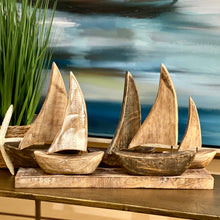 Load image into Gallery viewer, Wooden Sailboats Decor
