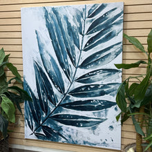 Load image into Gallery viewer, LG Blue Leaf Canvas Art I
