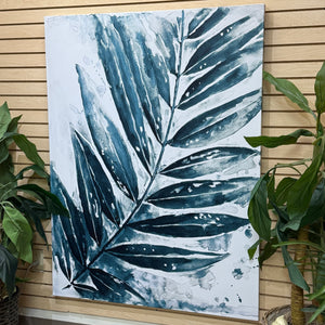 LG Blue Leaf Canvas Art I