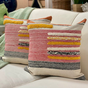 Multi Color Tufted Pillow