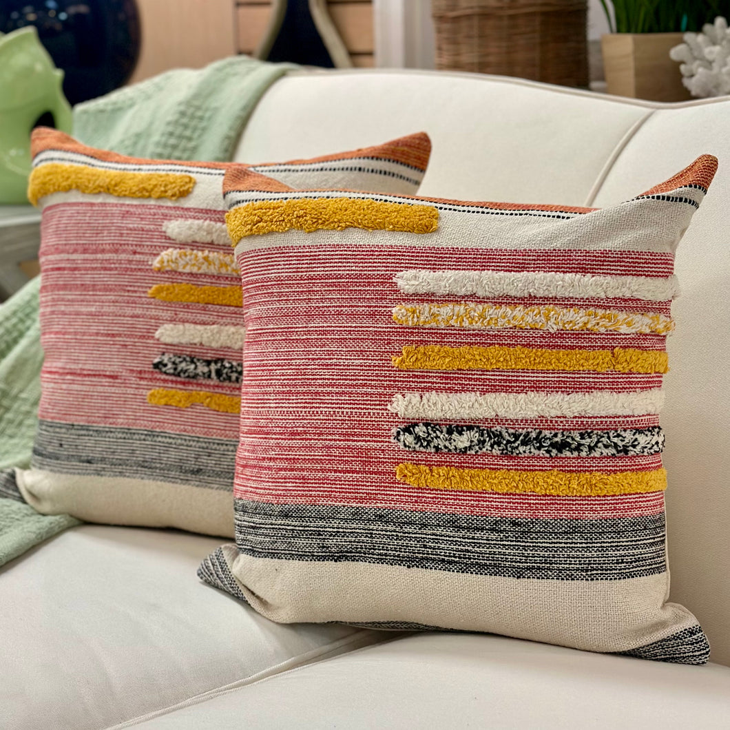 Multi Color Tufted Pillow