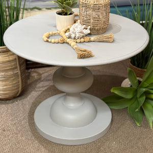 Light Grey Pedestal Side Table