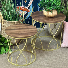 Load image into Gallery viewer, Set/2 Round Nesting Tables
