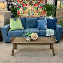 Load image into Gallery viewer, Medium Blue Sleeper Sofa
